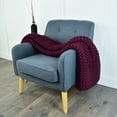 thumbnail image 2 of Donna Sharp Chunky Knitted Merlot Throw, 2 of 9
