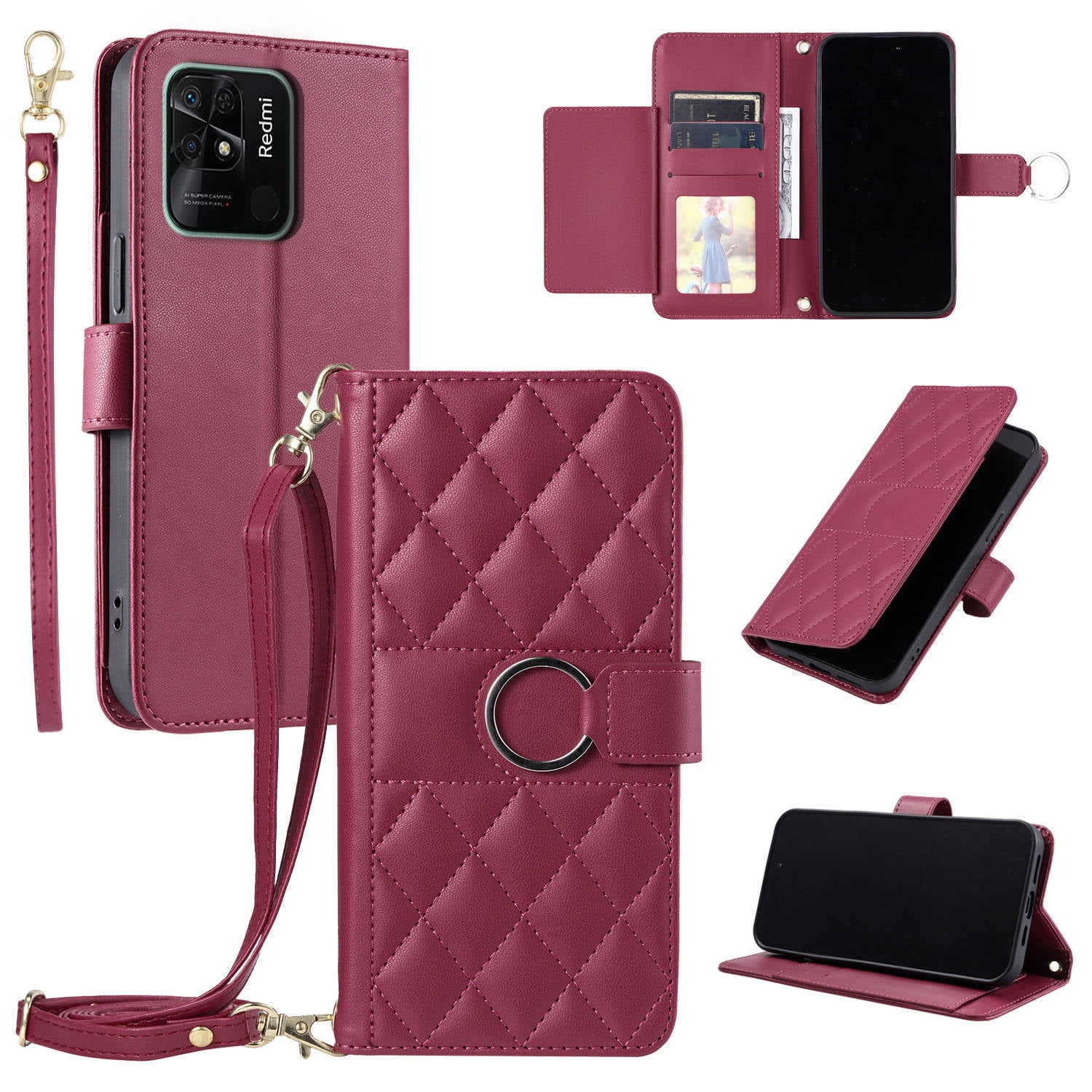 For Redmi 10 Power 10Power 10C 10X Phone Case Wallet Case with Card Holder Magnetic For Redmi 10 Power 10Power 10C 10X Leather Phone Cases