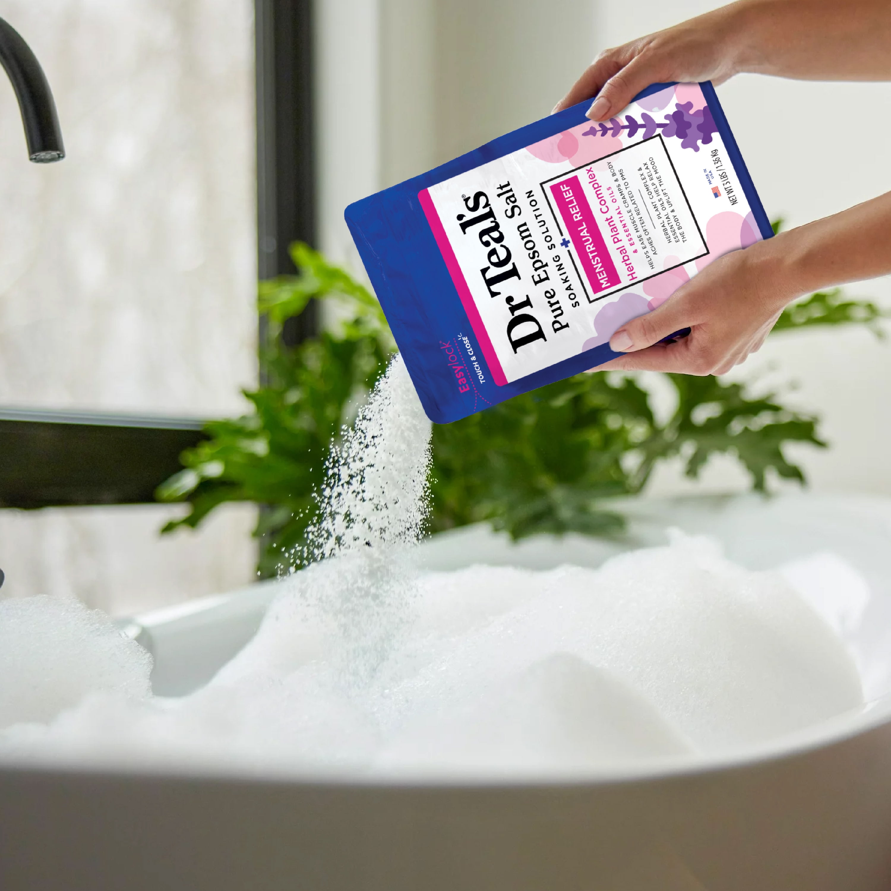 Dr Teal's Pure Epsom Salt Menstral Relief Soaking Solution, 3 lbs