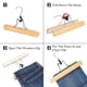 thumbnail image 4 of Perchas de madera para pantalones AMKUFO, paquete de 12 unidades, antideslizantes con clips, 4 of 8