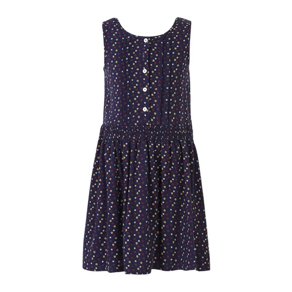 Richie House Girls' Leisure Dress with Elastic Waist RH2537