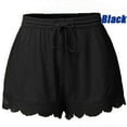 thumbnail image 1 of Pantalon Femme Couleur Unie Short en Dentelle Décontracté, 1 of 5