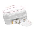 thumbnail image 3 of Holzkary Beret for Women Y2K Star Studded Adjustable Sun Proteation Cadet Cap Cotton Short Curved Brim Flat Top Retro Newsboy Hat Spring Autumn Wear Street Fashion White M, 3 of 5