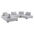 thumbnail image 2 of Modway Saunter Tufted Fabric Fabric 5-Piece Sectional Sofa in Light Gray, 2 of 9