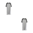 thumbnail image 3 of Sonducket Elegante para hombre para descansar y dormir Transpirable y neutral en género Idea de regalo de algodón para hombres Albornoz Hombres gris oscuro gris claro SG 2Conjunto, 3 of 6