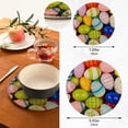 thumbnail image 2 of SKYSONIC Colored Eggs Pot Holders Trivets, 2 Pcs Heat Resistant Trivets for Hot Dishes,Happy Easter Cotton Thread Weave Trivet Mats for Hot Pads Pans Pot Bowl Teapot for Kitchen Decor, 2 of 7