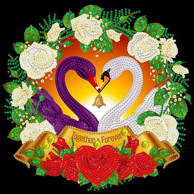 Taladro de diamante mandarín patos cisnes pintura DIY parcial en forma especial (YXC341) Hugtrwg Para estrenar