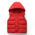 thumbnail image 5 of Gubotare Softshell Vest Kids Girls Puffer Vest Cropped Puffy Water Resistant with Pockets Lightweight Outerwear Vests Warm Sleeveless Size 10-11 (Red,10-11 Years), 5 of 9