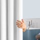 thumbnail image 5 of Shower Curtain Moisture-resistant And Waterproof Polyester Shower Curtain:Elegant Waffle Design Polyester And Metal, 5 of 8