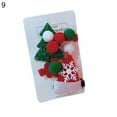 thumbnail image 2 of Kids Girl Christmas Tree Santa Elk Snowflake Hat Shape Duckbill Hairpin Gift Set, 2 of 9