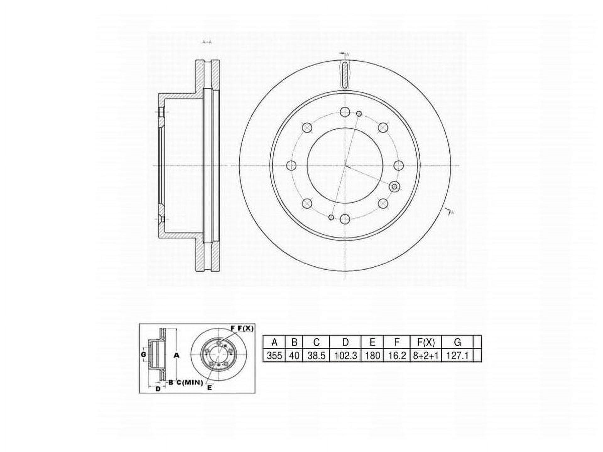 UltraHC Coated High Carbon Brake Rotor, Front UR003624, Chevrolet Silverado 2500 HD 2021-2011