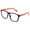 Black/Orange, variant on Newbee Fashion - "Irene" Cat Eye Fashion Clear Lens Glasses