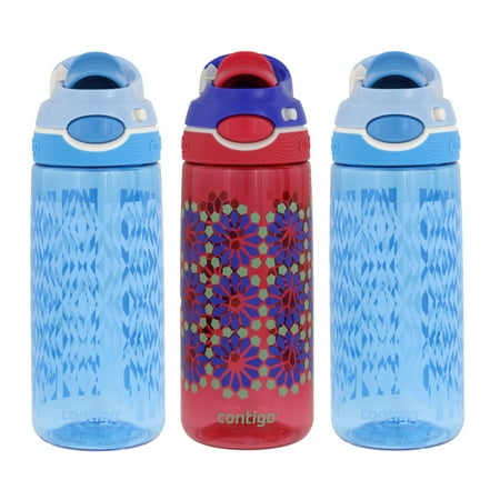 Contigo Autospout Chug Water Bottle - BPA Free & Top Rack Dishwasher Safe - 20oz, Blue Dolphin & Sprinkles