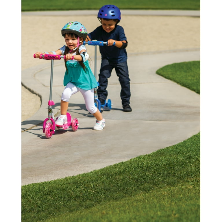 Razor Jr 3 Wheel Lil Kick Scooter For Ages 3 and up Blue