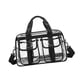 thumbnail image 3 of Bolso tote transparente de PVC con correa ajustable para el hombro, ideal para deportes y viajes de negocios. Negro, 3 of 9