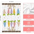 thumbnail image 6 of pogooe Pink Carrots Bunny Happy Easter Kitchen Towels Dish Towels, 18x26 Inch Spring Farmhouse Rabbit Decoration Hand Towels Set of 4, 6 of 6