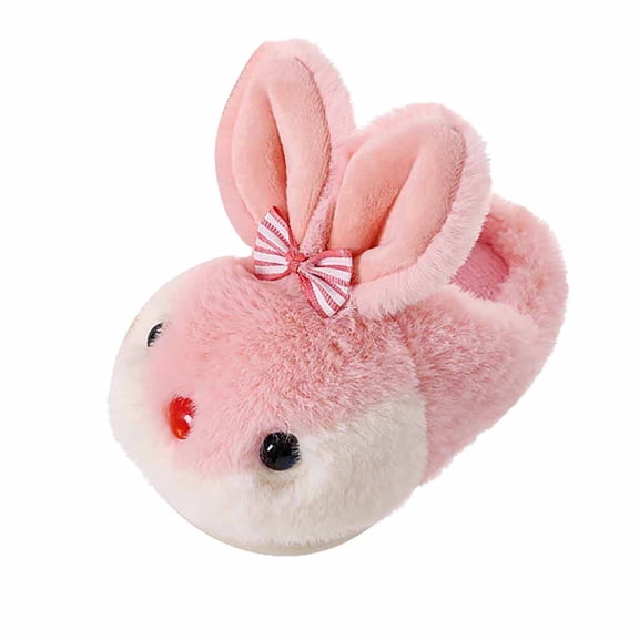 Toddler Slippers,Girls Cartoon Slippers Cozy Indoor Footwear Warm Soft Sole for Kids Home Comfort Wear,Kids Slippers,Z03 Pink,8-9 Years