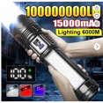 thumbnail image 1 of 1000000LM más poderosa linterna led recargable tipo-C linterna de largo alcance 6000M antorcha táctica luz para la pesca caza, 1 of 3