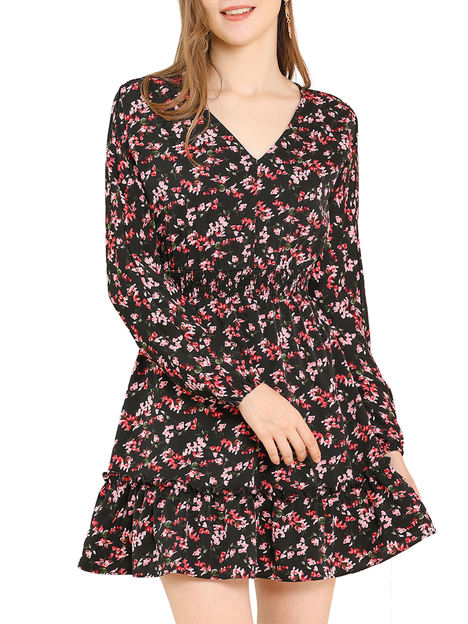 smock v neck dress