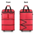 thumbnail image 5 of 30" Expandable Foldable Luggage Bag,Collapsible Suitcases with Wheels,Lightweight Rolling Duffle Bag for Travel, Moving, Home Storage, Red, MEX, 5 of 10