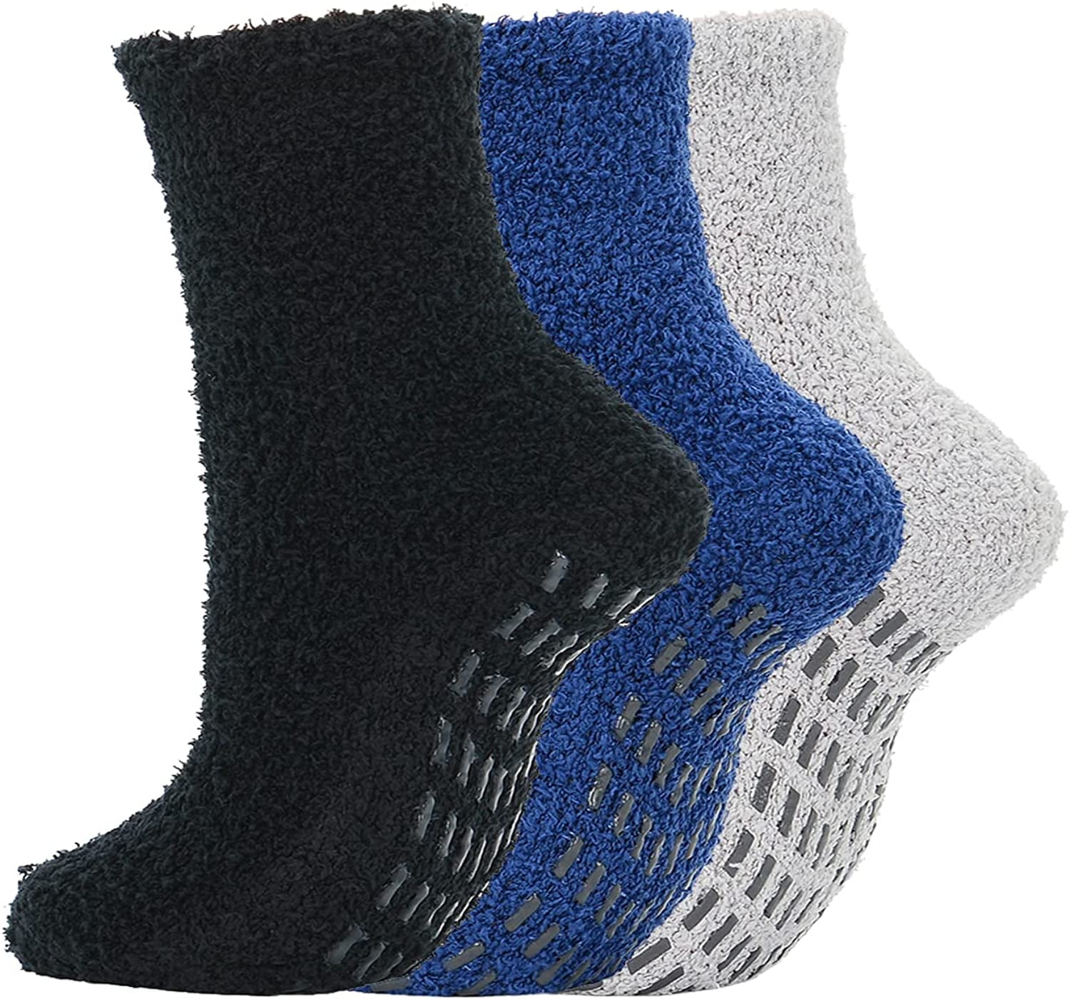 Grip Socks for Women Non Slip Hospital Anti-Slip Fuzzy Socks Pilates ...