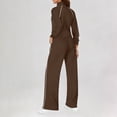 thumbnail image 4 of CIENVNSTG Womens 2 Piece Outfits Sweatsuits Fall Full Zip Sweatshirts Workout Pants Matching Lounge Sets Tracksuits 2026 Coffee XL, 4 of 5