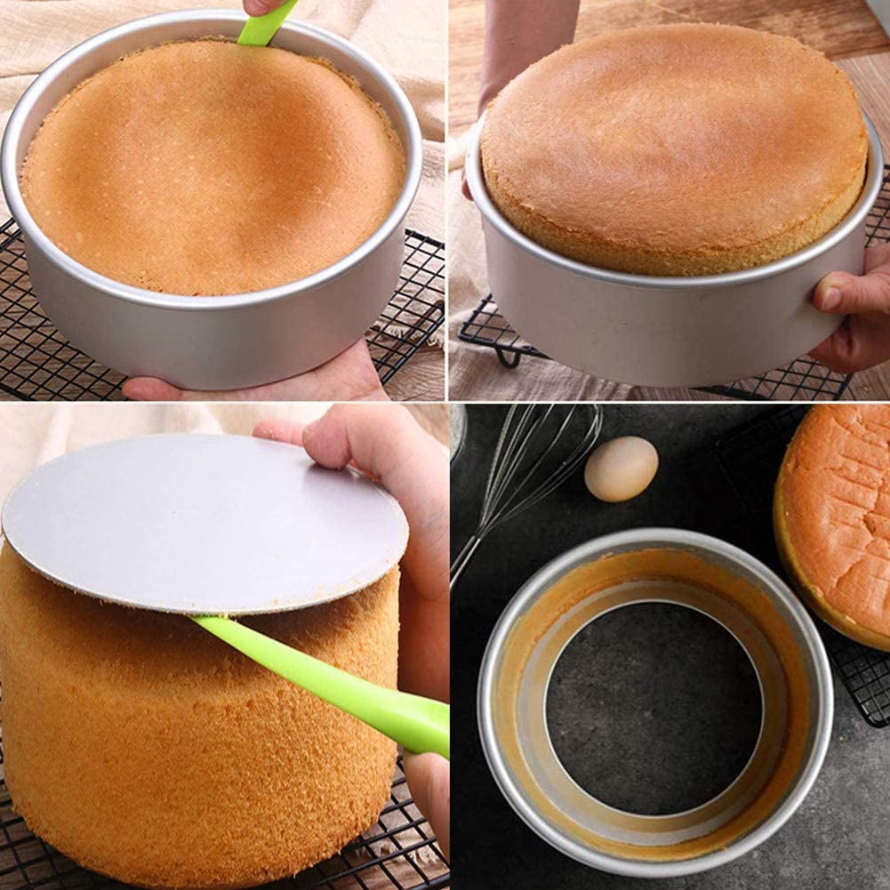10 Non-Stick Deep Aluminum Round Cake Pan With Removable Bottom For  Wedding/Birthday/Christmas Cake Baking Round Cake, 1 Pieces (10.6 D x 3.3  H)