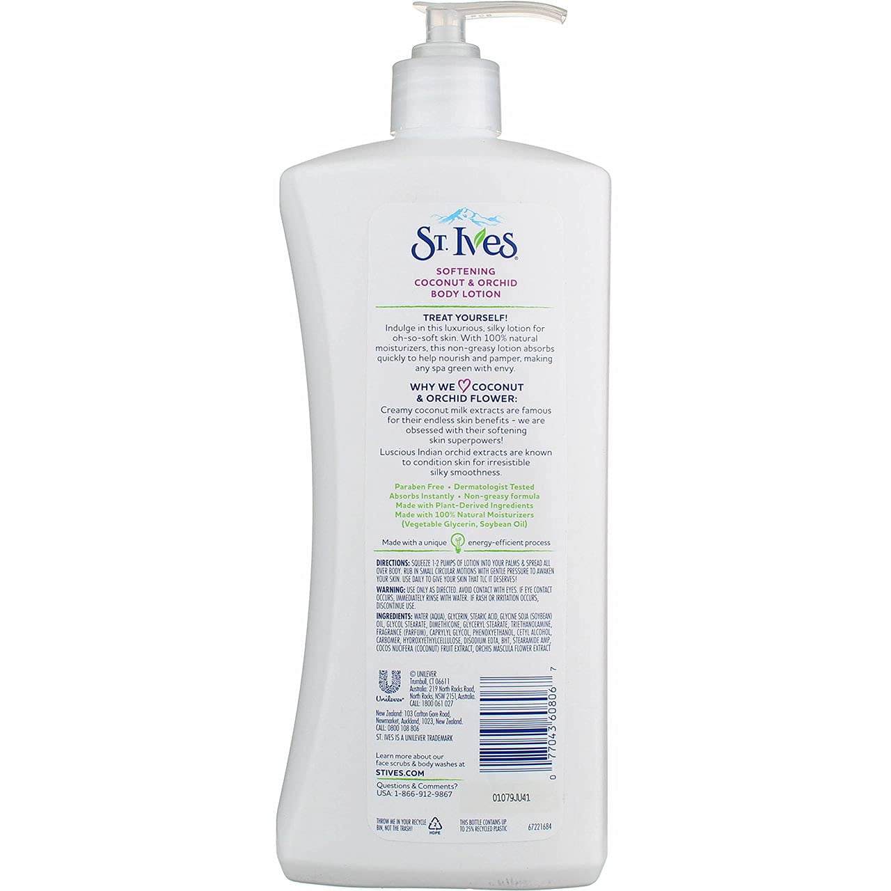 St Ives Softening Coconut and Orchid Body Lotion, 21 Oz