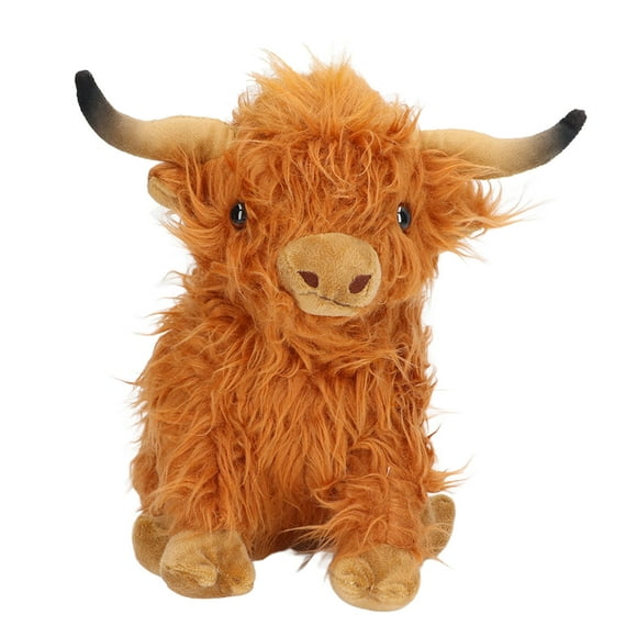 Simulation Highland Cow Plush Toy, Lifelike Comfortable Eco Friendly Cute Soft Stuffed Animal Doll For Bedroom For Sofa