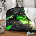 thumbnail image 3 of Manta de franela suave y cómoda para niños con diseño de motocicleta Kawasaki Motor Race, de alta calidad, 3 of 5
