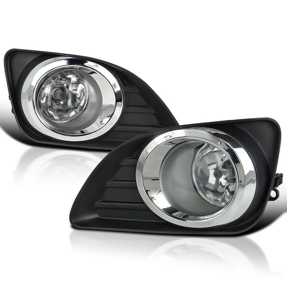Spec-D Tuning Clear Bumper Driving Fog Lights Bulbs Switch Compatible with 2010-2011 Toyota Camry L R Pair Assembly