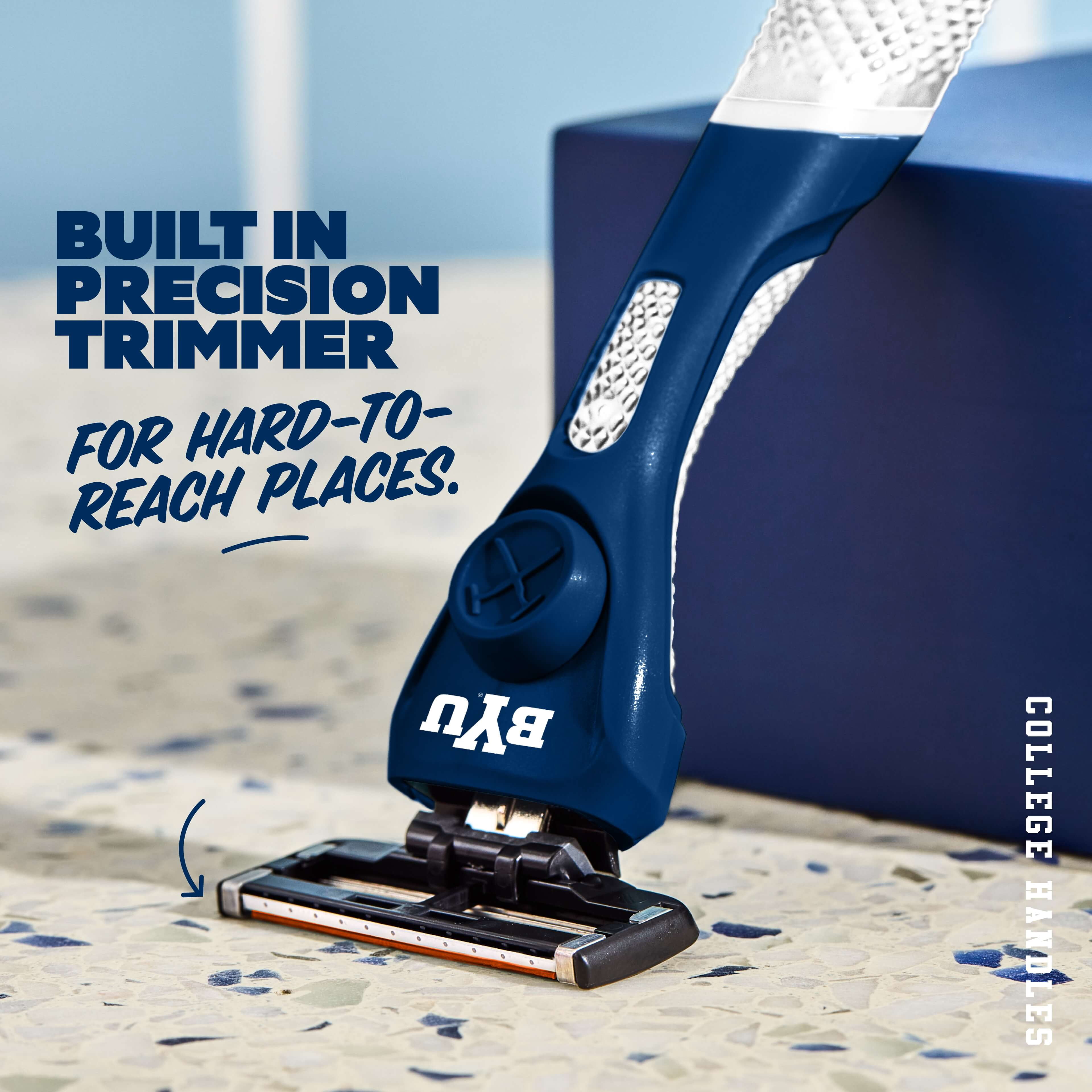 Dollar Shave Club Brigham Young University 6-Blade Shaving Kit with Handle, 2 x 6-Blade Refills