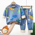 thumbnail image 2 of NOLDARES Toddler Girl 2-piece Clothes Set Infant Girl Cotton Long Sleeve Shirt and Pant Fall Winter Outfit for Baby Girl(H,7-8 Y), 2 of 4
