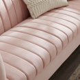 thumbnail image 4 of Tufted Sofa, Velvet, Pink, Modern Contemporary Urban Design, Living Lounge Room Hotel Lobby Hospitality, 4 of 8