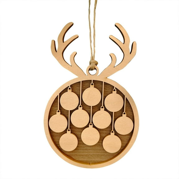 EUDIDV Hanging Decor Personalized 2024 Christmas Ornaments, Customize Names Christmas Tree Decoration Engraving Or Writing Name With Markers, Comes With A Rope Xmas Decorative