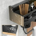 thumbnail image 4 of 1pc Hanging Spice Rack Wall Mount, Hanging Pot Rack, Space-Saving Kitchen Utensil Rack with Hooks, Kitchen Storage Shelf for Utensils Spatula Spoon, Seasoning Jar Organize, 4 of 5
