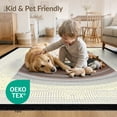 thumbnail image 4 of ODIKA 6'x9' Washable Area Rug Easy Care, Non-Shedding, Spotted Abstract Inspired Tricolor Concentric Bordered Frame for Queen Size Bedroom Under Bed Master Suite, 4 of 7