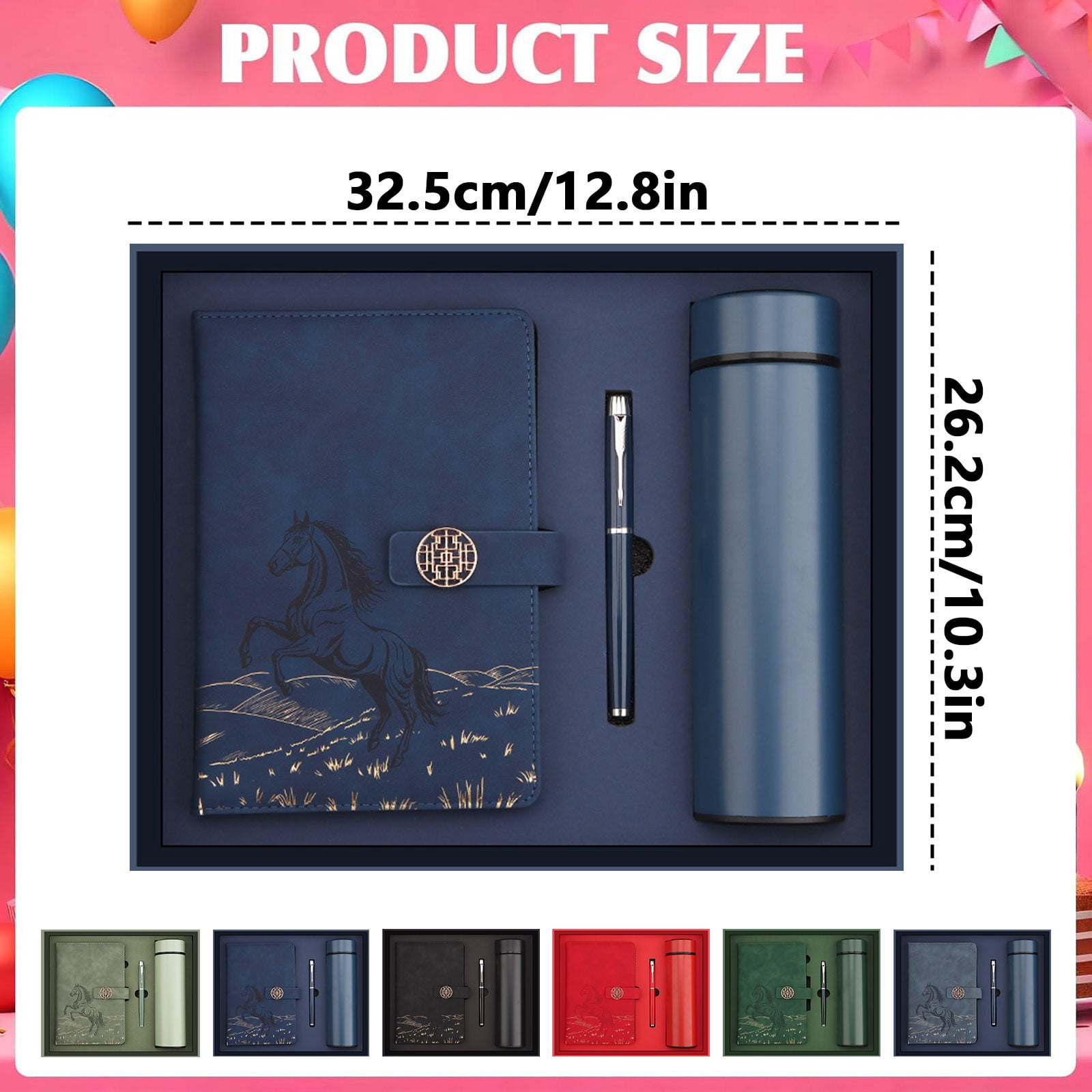 Year National Notebook and Thermal Cup Set; Souvenir A5 notebook for business; Practical gift combination
