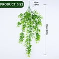 thumbnail image 3 of Haidf 2Pcs Artificial Hanging Plants, Faux Plastic Fern Vine Plants Fake Ivy Vine Greenery Garland with Flower, UV Resistant Realistic Hanging Flowers for Home Porch Spring Decor, 30.7", Green, 3 of 7