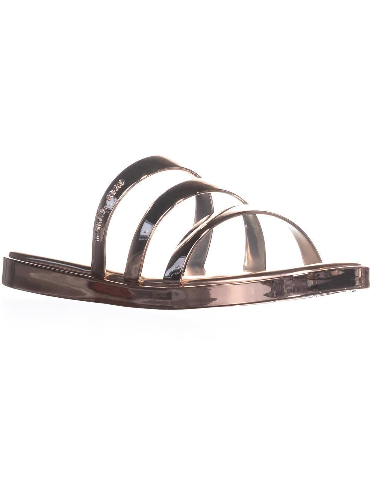 michael kors flip flops rose gold