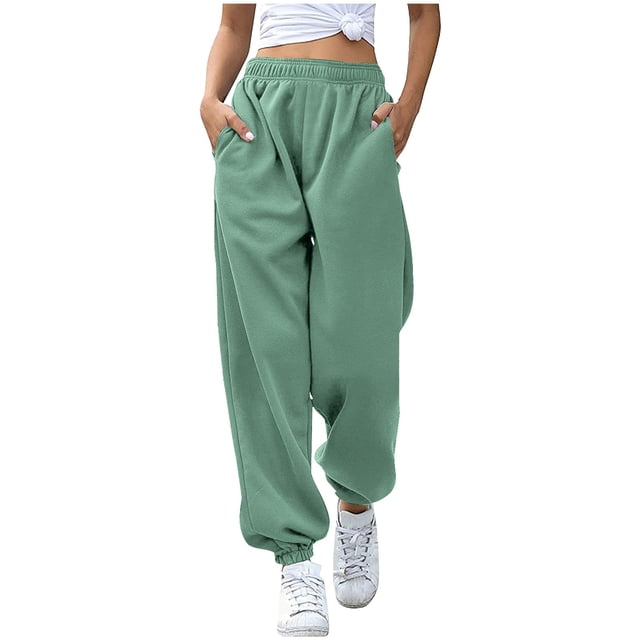 Timegard Sweatpants for Women Joggers Elastic Waist Drawstring Fall Winter Casual Comfy Pants with Pockets
