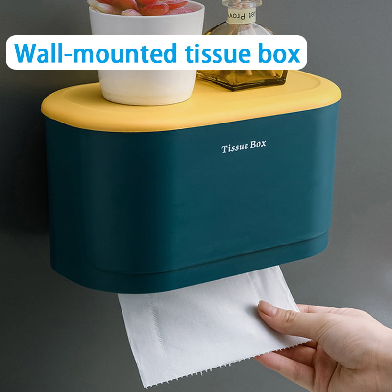 Under Paper Towel Portable Wall Mounted Toilet Kitchen Tissue Box Paper Holder 