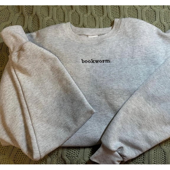 Embroidered Bookworm Sweater