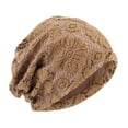 thumbnail image 1 of Stretch Slouchy Beanie Headwear Turban Hat Baggy Skull Cap Warm Pullover Hat Trend Headband Hat Head Cover Sleeping Hat para damas Invierno Uso diario , Khaki Colco Gorro holgado, 1 of 8