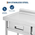 thumbnail image 6 of TEQIN 304 Stainless Steel Utility Sink,Freestanding Utility Sinks,Single Bowl With Workbench, Laundry Sink Storage Drawer & Faucet, Hot And Cold Water Pipes For Laundry Room, Farmhouse, Outdoor Use, 6 of 6