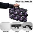 thumbnail image 5 of HELLHERO Steam Irons Storage Bag Purple Rose Skull Design with Handle and Zipper Home Textile Storage Valentine's Day(Bag Only), 5 of 6