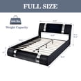 thumbnail image 7 of Allewie Queen Size Deluxe Upholstered Modern Platfrom Bed with Iron Pieces Decor and Adjustable Headboard and Solid Wooden Slats Support,Black, 7 of 7