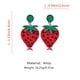 thumbnail image 5 of Lindos aretes colgantes de fruta de sandía y fresa roja, aretes colgantes con cuentas bohemias, aretes de fruta dulce para mujeres, niñas y adolescentes, 5 of 5