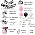 thumbnail image 3 of Finypa Funny Cow Party Decoration Kit 85pcs Cow Print Baby Pink Balloons, 3 of 5