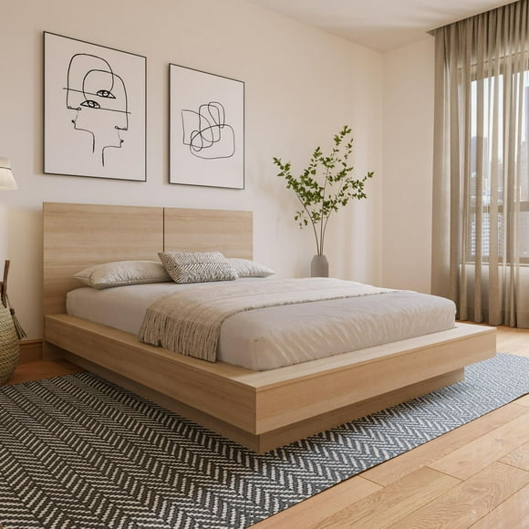 Nexera Napa Lit plateforme queen avec tête de lit
